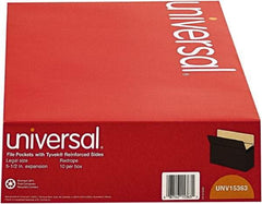 UNIVERSAL - 8-1/2 x 14", Legal, Red, Expandable File Folders with Drop Front & Top Tab Pocket - Straight Tab Cut Location - Apex Tool & Supply