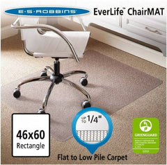 ES Robbins - 60" Long x 46" Wide, Chair Mat - Rectangular, Beveled Edge Style - Apex Tool & Supply