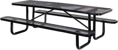 Vestil - 72" Long x 61-5/8" Wide x 30.38" High Stationary Activity/Utility Table without Back Rests - Black, Steel - Apex Tool & Supply