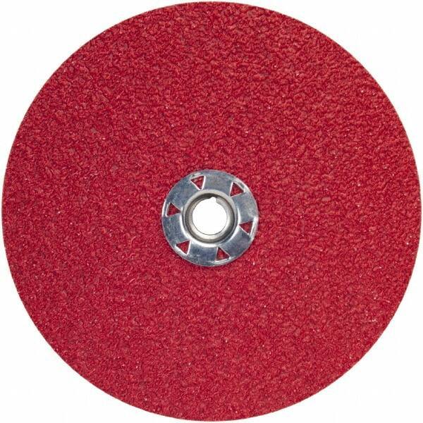 Norton - 7" Diam 5/8-11 Threaded Hole 50 Grit Fiber Disc - Coarse Grade, Ceramic Alumina, 8,600 Max RPM - Apex Tool & Supply