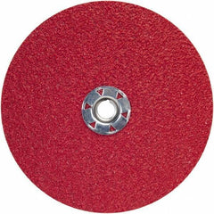 Norton - 7" Diam 5/8-11 Threaded Hole 50 Grit Fiber Disc - Coarse Grade, Ceramic Alumina, 8,600 Max RPM - Apex Tool & Supply