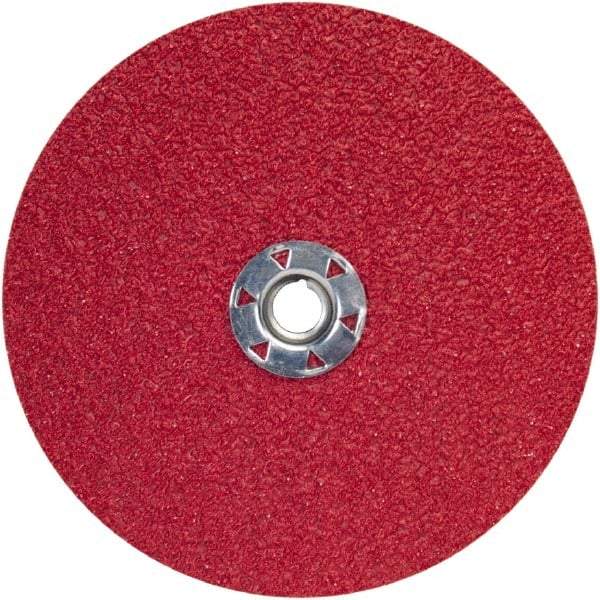 Norton - 7" Diam 5/8-11 Threaded Hole 24 Grit Fiber Disc - Very Coarse Grade, Ceramic Alumina, 8,600 Max RPM - Apex Tool & Supply