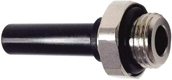 Legris - 10mm Outside Diam, 3/8 BSPP, Nickel Plated Brass Push-to-Connect Tube Male Standpipe - 290 Max psi, Tube to Male BSPP Connection, Nitrile O-Ring - Apex Tool & Supply