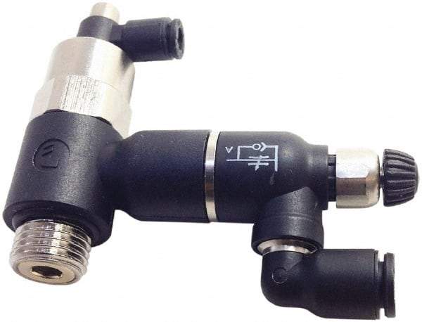 Legris - Speed & Flow Control Valves   Valve Type: Piloted Non-Return w/Flow Regulator & Exhaust    Male Thread Size: 1/8 - Apex Tool & Supply