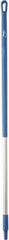 Vikan - 51 x 1-1/4" Aluminum Squeegee Handle - European Threaded Connection, Blue - Apex Tool & Supply