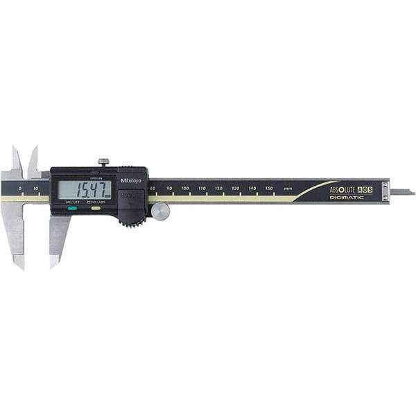 Mitutoyo - 0 to 150mm Range, 0.01mm Resolution, Electronic Caliper - Steel with 40mm Steel Jaws, 0.02mm Accuracy, SPC Output - Apex Tool & Supply