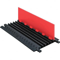 Checkers - On Floor Cable Covers Cover Material: Polyurethane Number of Channels: 5 - Apex Tool & Supply