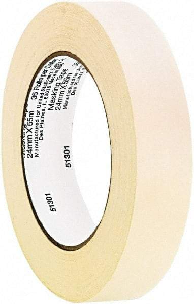UNIVERSAL - 1" Wide x 60 Yd Long Tan Paper Masking Tape - Series UNV51301 - Apex Tool & Supply