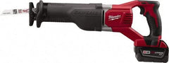 Milwaukee Tool - 18V, 0 to 3,000 SPM, Cordless Reciprocating Saw - 1-1/8" Stroke Length, 19" Saw Length, 1 Lithium-Ion Battery Included - Apex Tool & Supply