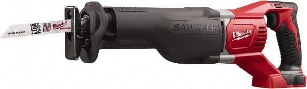 Milwaukee Tool - 18V, 0 to 3,000 SPM, Cordless Reciprocating Saw - 1-1/8" Stroke Length, 19" Saw Length, Lithium-Ion Batteries Not Included - Apex Tool & Supply