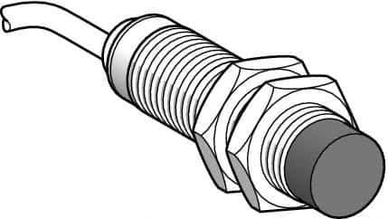 Telemecanique Sensors - NPN, PNP, NC, 8mm Detection, Cylinder, Inductive Proximity Sensor - 2 Wires, IP67, 12 to 24 VDC, M18x1 Thread, 41mm Long - Apex Tool & Supply