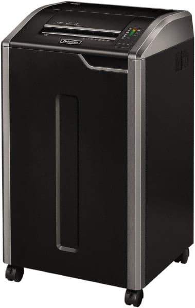 FELLOWES - 5/32 x 1-1/2" Strip, Cross Cut Manual Shredder - 20" Long x 22" Wide x 37" High, Level 4 Security, 30 Gal Wastebasket - Apex Tool & Supply