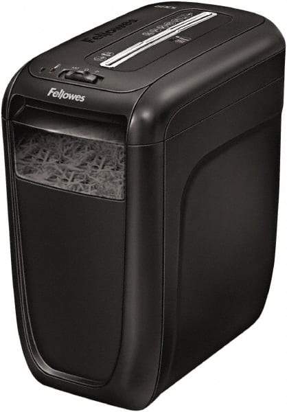 FELLOWES - 5/32 x 1-1/2" Strip, Cross Cut Manual Shredder - 14-5/8" Long x 9.2" Wide x 16" High, Level 3 Security, 6 Gal Wastebasket - Apex Tool & Supply