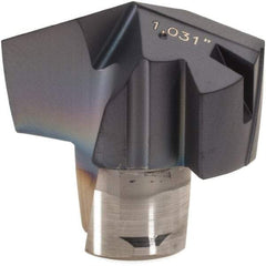 Iscar - Series ICP, 26.19mm Diam Grade IC908 Replaceable Drill Tip - Carbide, TiAlN/TiN Finish, 26 Seat Size - Apex Tool & Supply