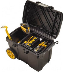 DeWALT - 1 Compartment 1 Tray Mobile Tool Chest - 15-39/64" Wide x 24-51/64" Deep x 16-1/2" High, Polypropylene, Black - Apex Tool & Supply
