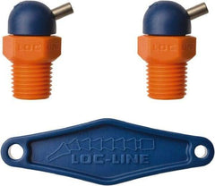 Loc-Line - 1/4" Hose Inside Diam, High-Pressure Coolant Hose Nozzle - NPT, for Use with Loc-Line Modular Hose System, 2 Pieces - Apex Tool & Supply