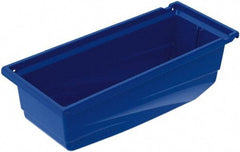 Akro-Mils - 30 Lb. Load Capacity, 17-1/2" Deep, Blue Hopper Shelf Bin - 6-1/2" High x 6-5/8" Wide x 17-1/2" Long - Apex Tool & Supply