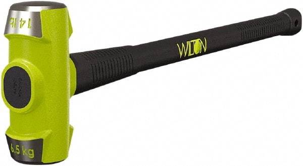 Wilton - 14 Lb Head, 24" Long Sledge Hammer - Steel Head, Steel Handle with Grip - Apex Tool & Supply
