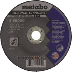 Metabo - Depressed-Center Wheels Wheel Diameter (Inch): 4-1/2 Wheel Thickness (Decimal Inch): 0.2500 - Apex Tool & Supply