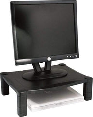 Kantek - Black Adjustable Stand - Use with Monitor, Printer, Laptop - Apex Tool & Supply