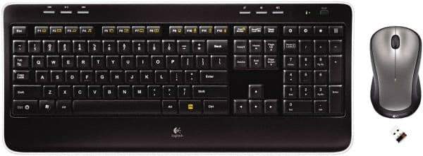 Logitech - Black Keyboard/Mouse - Use with Windows XP, Vista, 7, 8 - Apex Tool & Supply