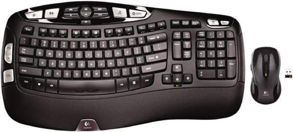 Logitech - Black Keyboard/Mouse - Use with Windows XP, Vista, 7, 8 - Apex Tool & Supply
