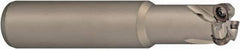 Sumitomo - 1" Cutting Diam, 1" Shank Diam, 5mm Max Depth of Cut, Weldon Flat Indexable Copy End Mill - 2 Inserts, RDET10 Insert, RSX Toolholder - Apex Tool & Supply