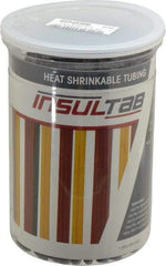 Made in USA - 175 Piece, Black, Heat Shrink Electrical Tubing Kit - 2:1 Shrink Ratio, Chemical, Fungus, Moisture, Oil, Saltwater, and UV Resistant, PVC - Apex Tool & Supply