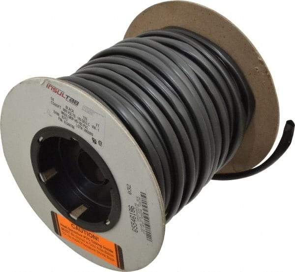 Made in USA - 2:1, PVC Heat Shrink Electrical Tubing - Black - Apex Tool & Supply