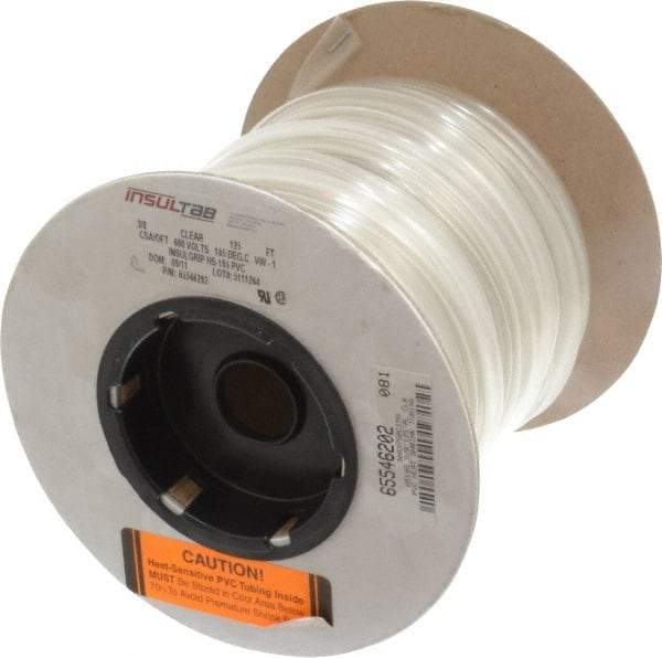 Made in USA - 2:1, PVC Heat Shrink Electrical Tubing - Clear - Apex Tool & Supply