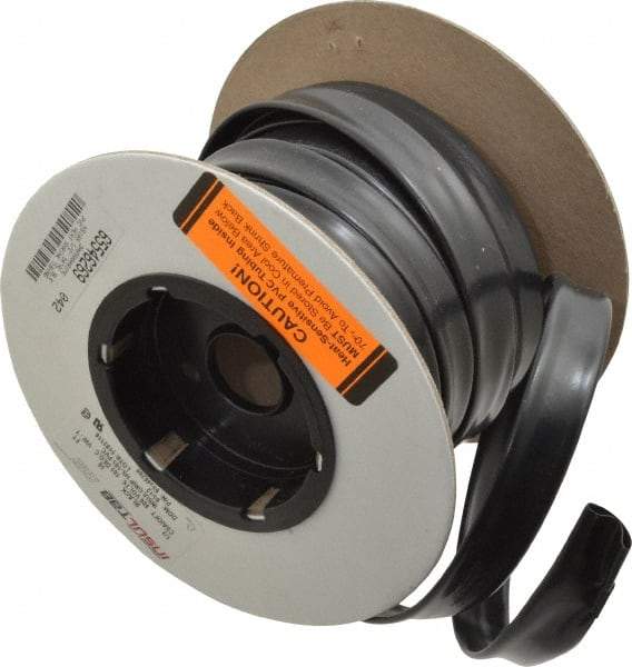 Made in USA - 2:1, PVC Heat Shrink Electrical Tubing - Black - Apex Tool & Supply