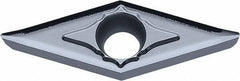 Kyocera - VCGT331 AH Grade KW10 Carbide Turning Insert - Uncoated, 35° Diamond, 3/8" Inscr Circle, 3/16" Thick, 1/64" Corner Radius - Apex Tool & Supply
