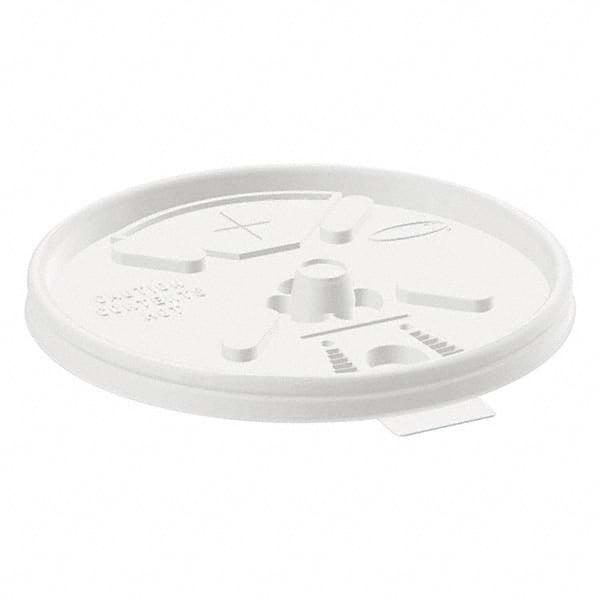 DART - Translucent Lids for 12-24 oz Foam Cups, Straw Slot, 1000/Carton - Apex Tool & Supply