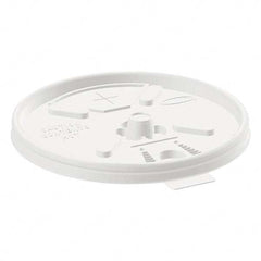 DART - Translucent Lids for 12-24 oz Foam Cups, Straw Slot, 1000/Carton - Apex Tool & Supply
