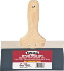 Hyde Tools - 8" Wide Flexible Blade Steel Joint Knife - Flexible, Hardwood Handle - Apex Tool & Supply