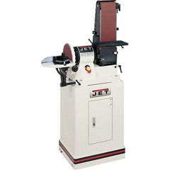 Jet - 48" Long x 6" Wide Belt, 9" Diam, Combination Sanding Machine - 0.75 hp, Single Phase - Apex Tool & Supply