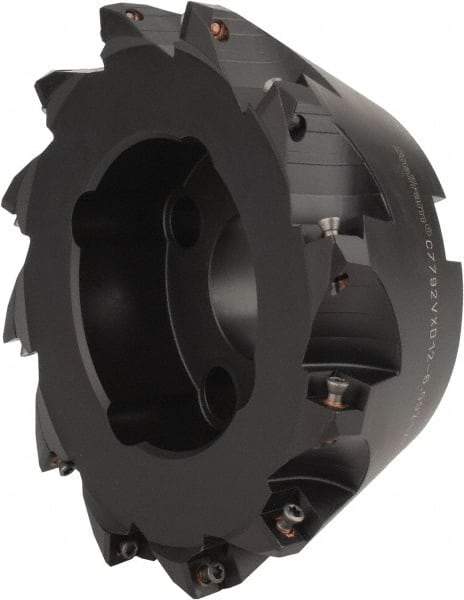 Kennametal - 6" Cut Diam, 0.098" Max Depth, 1-1/2" Arbor Hole, 12 Inserts, XD 12 Insert Style, Indexable Copy Face Mill - C7792VXD12-6.00Z12R Cutter Style, 2.48" High, Series 7792 - Apex Tool & Supply