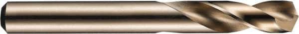 DORMER - 9mm 135° Spiral Flute High Speed Steel Screw Machine Drill Bit - Bright Finish, Right Hand Cut, 40mm Flute Length, 84mm OAL, Split Point, Straight Shank - Apex Tool & Supply