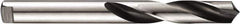 DORMER - 8.5mm 118° Spiral Flute Carbide-Tipped Screw Machine Drill Bit - Bright/Oxide Finish, Right Hand Cut, 50mm Flute Length, 90mm OAL, Four Facet Point, Tanged Shank - Apex Tool & Supply