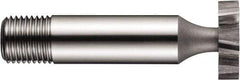 DORMER - 19.5mm Diam x 5mm Face Width, High Speed Steel, 6 Teeth, Shank Connection Woodruff Keyseat Cutter - Uncoated, 12mm Shank Diam, Staggered Teeth - Apex Tool & Supply
