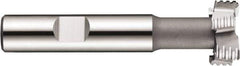 DORMER - 32mm Cut Diam, 14mm Cut Width, 0.5906" Neck Diam, 0.6299" Shank Diam, Cobalt T-Slot Cutter - Uncoated, 18mm Bolt, Staggered Teeth, 8 Teeth, Weldon Flat - Apex Tool & Supply