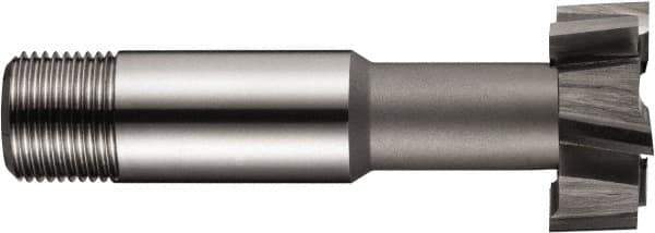 DORMER - 32mm Cut Diam, 14mm Cut Width, 0.5906" Neck Diam, 63/64" Shank Diam, M2 High Speed Steel T-Slot Cutter - Uncoated, 18mm Bolt, Staggered Teeth, 8 Teeth - Apex Tool & Supply