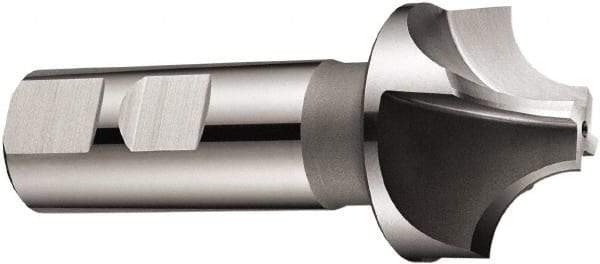 DORMER - 8mm Radius, 17/18" Mill Diam, 4 Flute Cobalt Corner Rounding End Mill - Single End, Uncoated, 2.7559" OAL, 0.6299" Shank Diam - Apex Tool & Supply