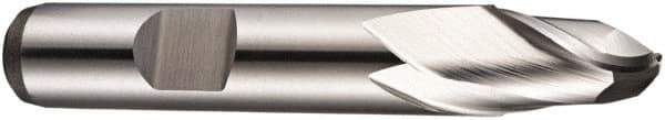 DORMER - 12mm Diam, 16mm LOC, 2 Flute Cobalt Ball End Mill - Uncoated, Single End, 73mm OAL, 12mm Shank Diam, Spiral Flute - Apex Tool & Supply