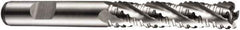 DORMER - 14mm Diam, Coarse Pitch, 53mm LOC, 4 Flute Cobalt Roughing Square End Mill - Uncoated, 110mm OAL, 12mm Shank Diam, Single End, Extended Reach, 30° Helix - Apex Tool & Supply