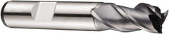 DORMER - 14mm Diam, 16mm LOC, 3 Flute Powdered Metal Keyway End Mill - Spiral Flute, AlCrN Finish, 12mm Shank Diam, 73mm OAL, 40° Helix, Centercutting - Apex Tool & Supply