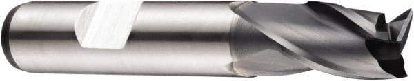 DORMER - 14mm Diam, 16mm LOC, 3 Flute Powdered Metal Keyway End Mill - Spiral Flute, AlCrN Finish, 12mm Shank Diam, 73mm OAL, 30° Helix, Centercutting - Apex Tool & Supply