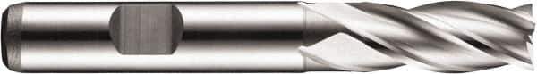 DORMER - 6 Flute Powdered Metal Roughing & Finishing Square End Mill - Uncoated, Weldon Shank, 30° Helix, Centercutting, Regular Length - Apex Tool & Supply