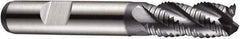 DORMER - 25mm Diam, Coarse Pitch, 45mm LOC, 6 Flute Powdered Metal Roughing Square End Mill - AlCrN Finish, 121mm OAL, 25mm Shank Diam, Single End, Extended Reach, Centercutting, 35° Helix - Apex Tool & Supply
