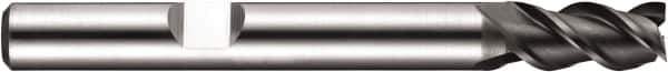 DORMER - 6 Flute Powdered Metal Roughing & Finishing Square End Mill - AlCrN Finish, Weldon Shank, 45° Helix, Centercutting, Regular Length - Apex Tool & Supply
